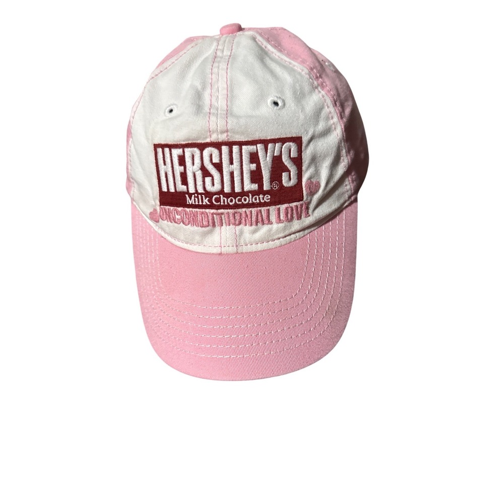 Hershey's Milk Chocolate Unconditional Love Pink White Baseball Cap Hat 2007
